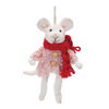 Mouse Ornament (Set of 6) 7”H Foam/Polyester