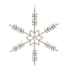 Snowflake Ornament (Set of 6) 14”H Iron/Glass