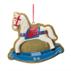 Rocking Horse and Train Ornament (Set of 12) 3.75"L x 3.5"H, 4"L x 2.75"H Paper/Plaster