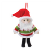 Santa and Moose Ornament (Set of 12) 4.25"H, 5.25"H Foam/Polyester