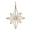 Star Ornament (Set of 12) 6"H, 8"H Iron/Rattan
