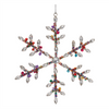 Jewel Snowflake Ornament (Set of 12) 6"H, 8"H Iron/Glass Beads