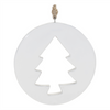 Tree Cut-Out Ornament (Set of 12) 4.25"H, 6"H Wood