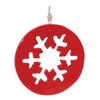 Snowflake Cut-Out Ornament (Set of 12) 4.25"H, 6"H Wood