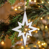 Star Cut-Out Ornament (Set of 4) 10”H Wood
