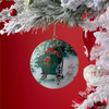 Sleigh Ride Disc Ornament (Set of 6) 6”H Iron