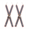 Ski Ornament (Set of 2) 22”H Wood/Jute