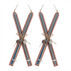 Ski Ornament (Set of 2) 15.5”H Wood/Jute