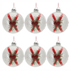 Frosted Glass Ski Ball Ornament (Set of 6)