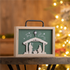 Wood "True Story" Nativity Plaque with Handle 9.5"L