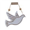 Dove and Angel Ornament (Set of 6) 6.5”H MDF/Jute