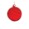 Red Swirl Glass Ornament (Set of 6)
