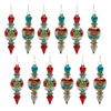 Reflector Drop Ornament (Set of 12) 6.75”H Glass