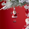 Santa Ornament (Set of 6) 6”H Glass