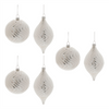 Ornament (Set of 6) 4"D, 6"H Glass