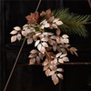Glittered Velvet Leaf Spray (Set of 2)