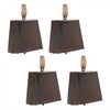 Bell Ornament (Set of 4) 8.5”H Iron/Jute