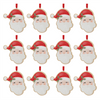 Santa Cookie Ornament (Set of 12) 3”H Resin