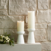 Candle Holder (Set of 2) 6"H, 7.5"H Marble