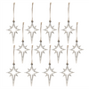 Star Ornament (Set of 12) 5.5”H Aluminum