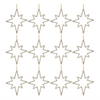 Star Outline Ornament (Set of 12) 6”H Iron/Glass Beads