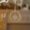 Snowflake Disc Ornament (Set of 12) 4”H Iron/Glass Beads