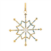 Snowflake Ornament (Set of 12) 3.5”H Iron/Glass Beads