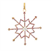 Snowflake Ornament (Set of 12) 3.5”H Iron/Glass Beads