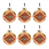 Ball Ornament (Set of 6) 4”D Glass