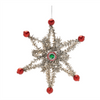 Tinsel Snowflake Ornament (Set of 12) 5.5”H Plastic/Tinsel