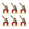 Snowboarder Ornament (Set of 6) 6”H Glass