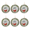 Cardinal and Holly Disc Ornament (Set of 6) 6”H Iron