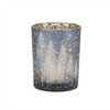 Navy Pine Tree Glass Candle Holder (Set of 2)