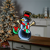 Snowman w/Wreath Ekkolight 23.5”H Acrylic UL Plug