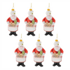 Santa Baker Ornament (Set of 6) 6”H Glass
