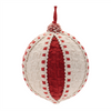 Ball Ornament (Set of 4) 4"D, 5"D Plastic/Cotton