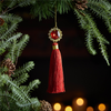 Tassel (Set of 6) 7.5”H Polyester/Glass Bead/Iron