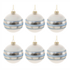 Ball Ornament (Set of 6) 4”D Glass