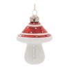 Mushroom Ornament (Set of 6) 3”H Glass