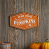 Farm Fresh Pumpkins Sign 19.5"L x 12.5"H Iron/MDF