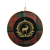 Plaid Disc Ornament (Set of 6) 6”H Iron