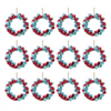 Sleigh Bell Wreath Ornament (Set of 12) 5.5”H Iron