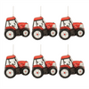 Tractor Ornament (Set of 6) 3.5”H Glass