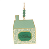 Holiday House Ornament (Set of 4) 6"H Iron/Wood Beads