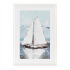 Framed Sail Boat Print (Set of 2) 19.5" x 27.5"H Wood/MDF