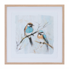 Framed Bird Print (Set of 2) 21”SQ Plastic/Paper
