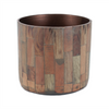 Planter (Set of 2) 5"D x 5"H, 6"D x 6"H Wood/Iron