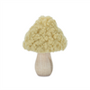 Mushroom (Set of 2) 4"H, 5.25"H Wood/Fabric