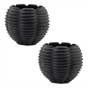 Container (Set of 2) 5"D x 4.25"H Ceramic