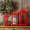 Lantern (Set of 3) 14"H, 17"H, 20"H Metal/Glass